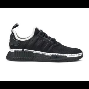 Adidas Women NMD_R1 black tape logo